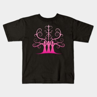 Three Sisters Tree Of Life (Pink Gradient) Kids T-Shirt